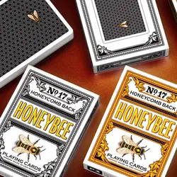1 колода с принтом в виде медоносной пчелы V2 желтого, черного или черного и золотого цвета игральные карты для покера Размеры палуба USPCC