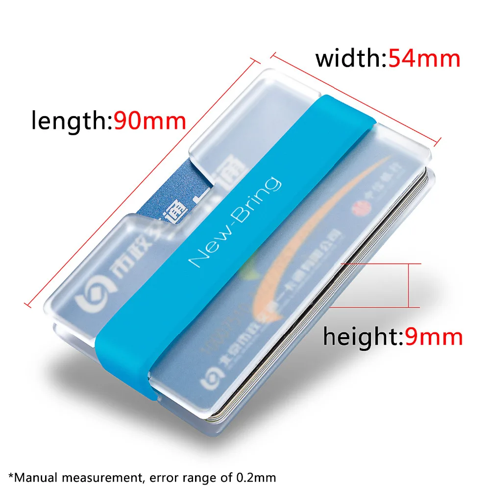 NewBring mini card holder girl woman with fluorescence business students slim wallet female gift for lovers