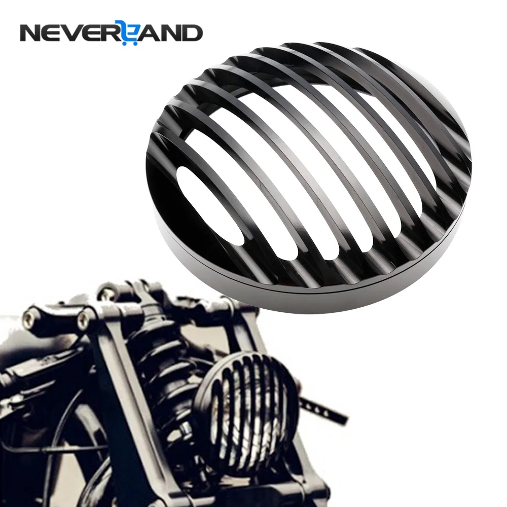 

Neverland 5 3/4" Black Motorcycle Headlight CNC Grill Bezel Cover For Harley XL Sportster 883 1200 D35