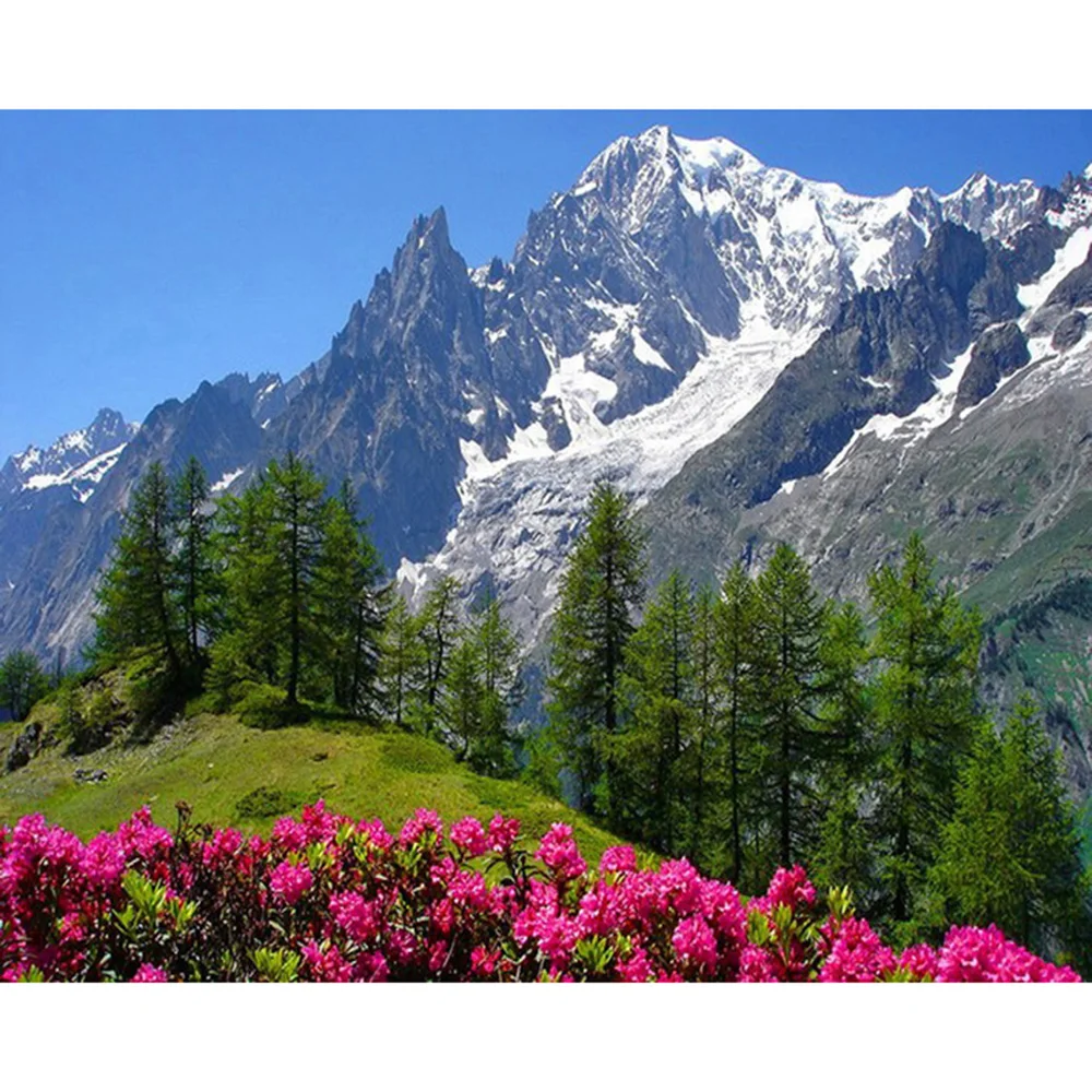

Cross Stitch Kit DIY Diamond Embroidery Mountain scenery Full Square/round Diamond Painting Mosaic Home Decor
