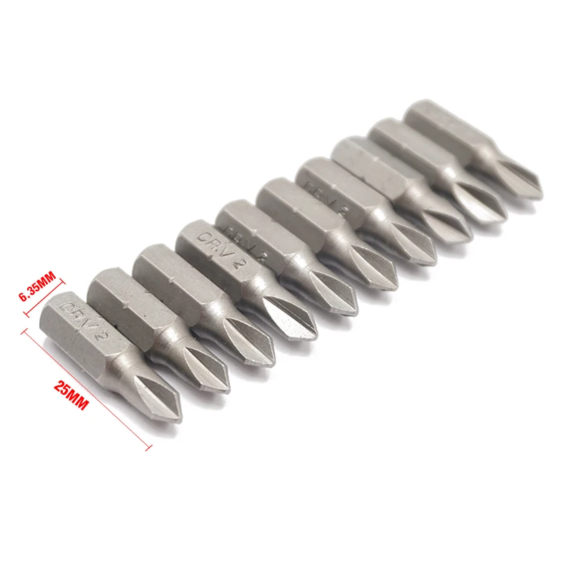 10 шт. Набор бит для отвертки 1/4 дюйма 25 мм|chave de fenda|screwdriver bit setscrewdriver bits |