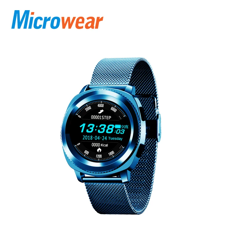 Microwear L2 спортивные Smart Watch 1 3 дюймов MTK2502 сердечного ритма трекер smartwatch сна шагомер