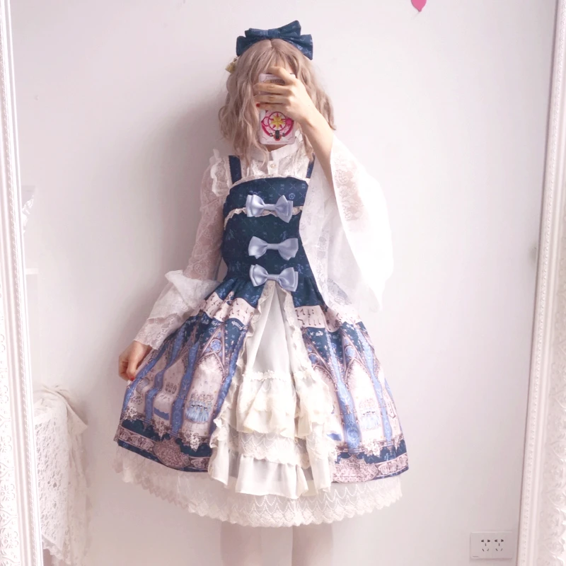 2019 Echte Nieuwe Lolita Jurken Dagelijkse Zachte Zus Met EEN Volledige Set Van Kleine Rok Voor Het Meisje Prinses Jurk vrouwelijke Studenten 2019 Echte Nieuwe Lolita Jurken Dagelijkse Zachte Zus Met EEN Volledige Set Van Kleine Rok Voor Het Meisje Prinses Jurk vrouwelijke Studenten