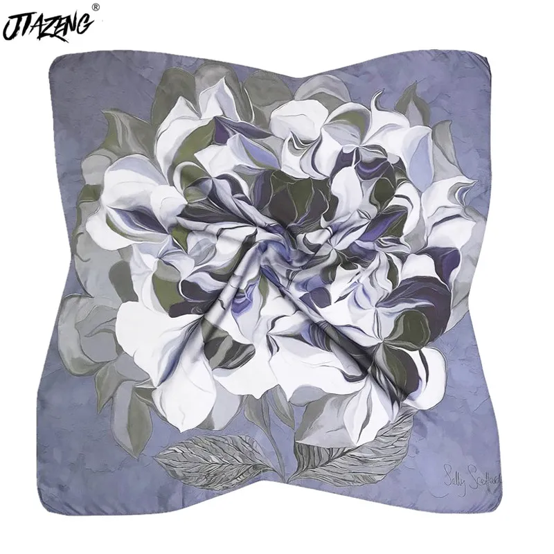 

Mystery Color Print Scarf Women Multifunctional Luxury Silk Scarf 70*70cm Square Head Wrap Soft Shawl 2019 SpringSummer Hot Sale