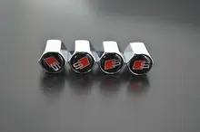 2015 Hot Metal Chromed RS emblems Car Tire wheel Valve Stems Caps For Audi Cooper All Model High quality free shipping