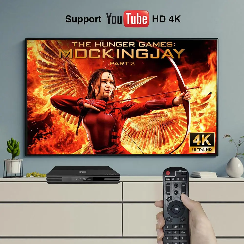 الروبوت 9.0 التلفزيون مربع 4 GB RAM 64 GB مربع التلفزيون الذكية Amlogic S905X2 دعم 1080 p 4 K 60fps جوجل اللعب مخزن نيتفليكس مشغل الوسائط