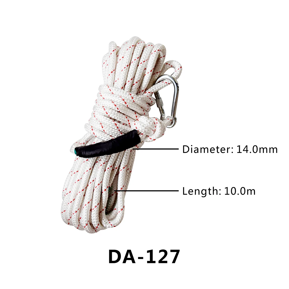 14 мм диаметр открытый Скалолазание Веревка высокая прочность безопасности веревка пожарной безопасности плетеный шнур 10/20 метров