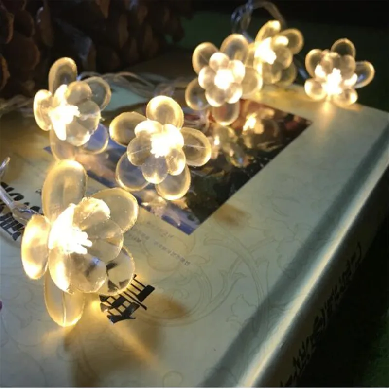 

10M 80LED bulbs Lotus flower string light Fairy Xmas Garland for Home Patio wedding Party Holiday bedroom Garden Curtilage Decor