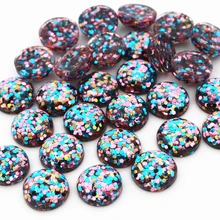 40 шт 12 мм новые модные синие, розовые и золотые разноцветные с плоской задней частью Кабошоны Камея G4-29