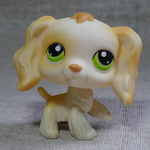 

Pale yellow Cocker pubby Dog #347 mini Action Figure preschool children play toy best gift