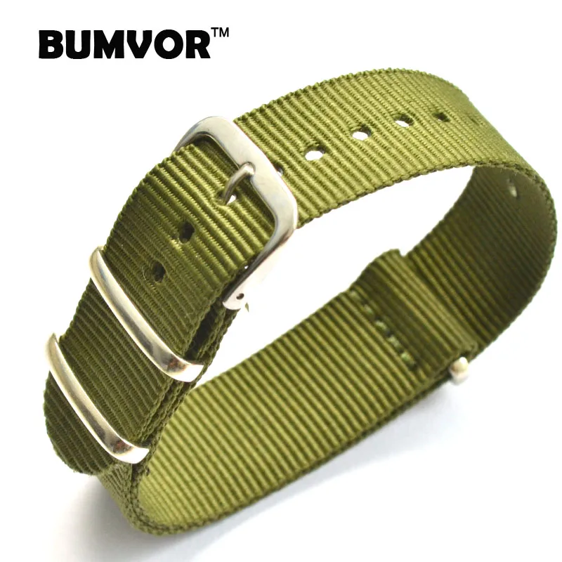 1pcs 16 18 20 22 24mm Multiple Colors Nato Nylon Military Watch Strap Army Sport Watchband