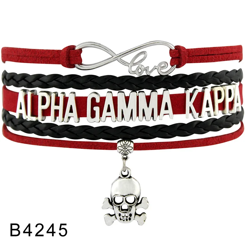 Колледж Fratority AKA DST GPhiD зет ADPi AGS ZTA Альфа Omicron Pi AGK Чи Омега Tri Delta Sigma Kappaa Phi Mu Гам Браслеты - Окраска металла: B4245