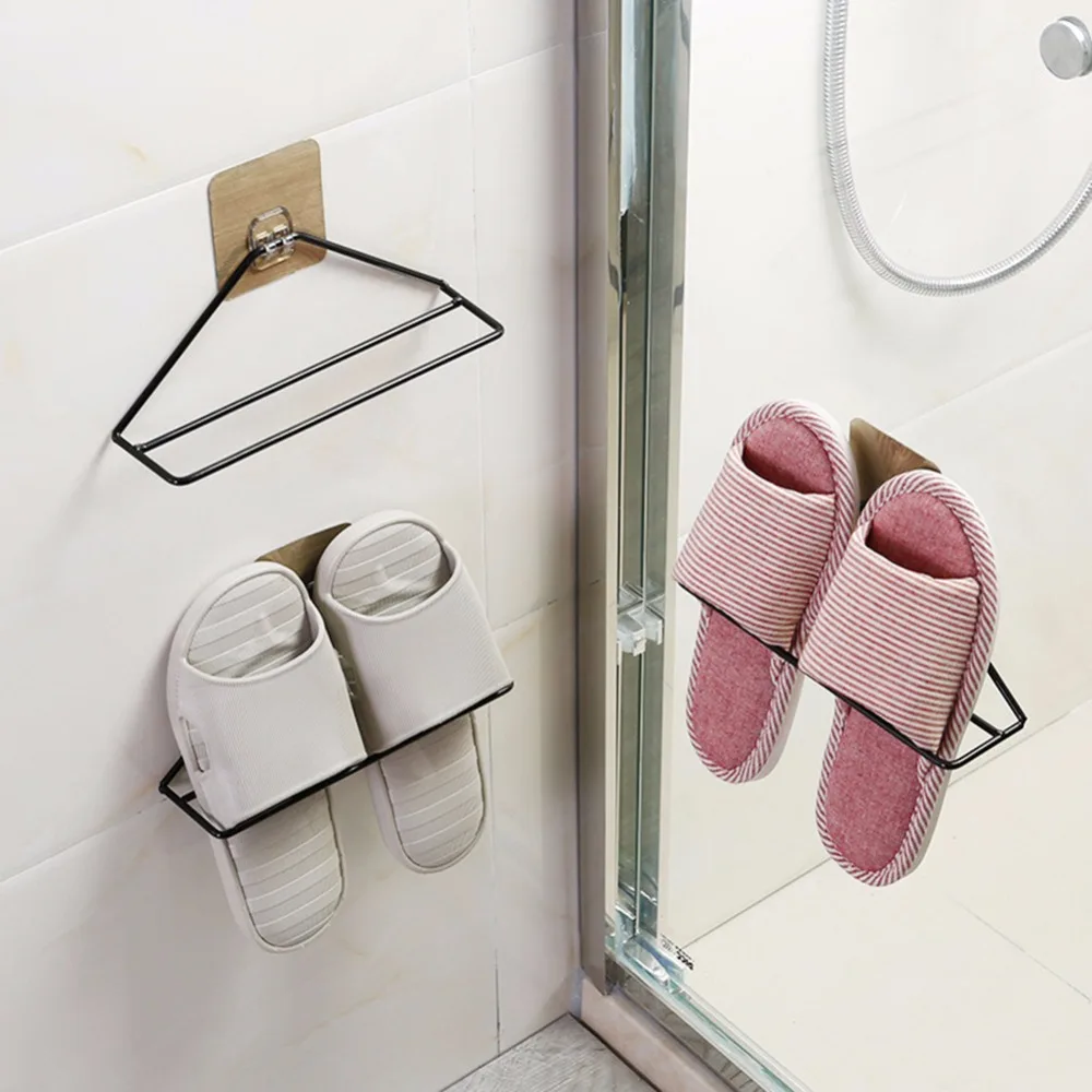 Home Shoe Shelf Iron Wall Mounted Shoes Rack Bathroom Wardrobe Entrance ...