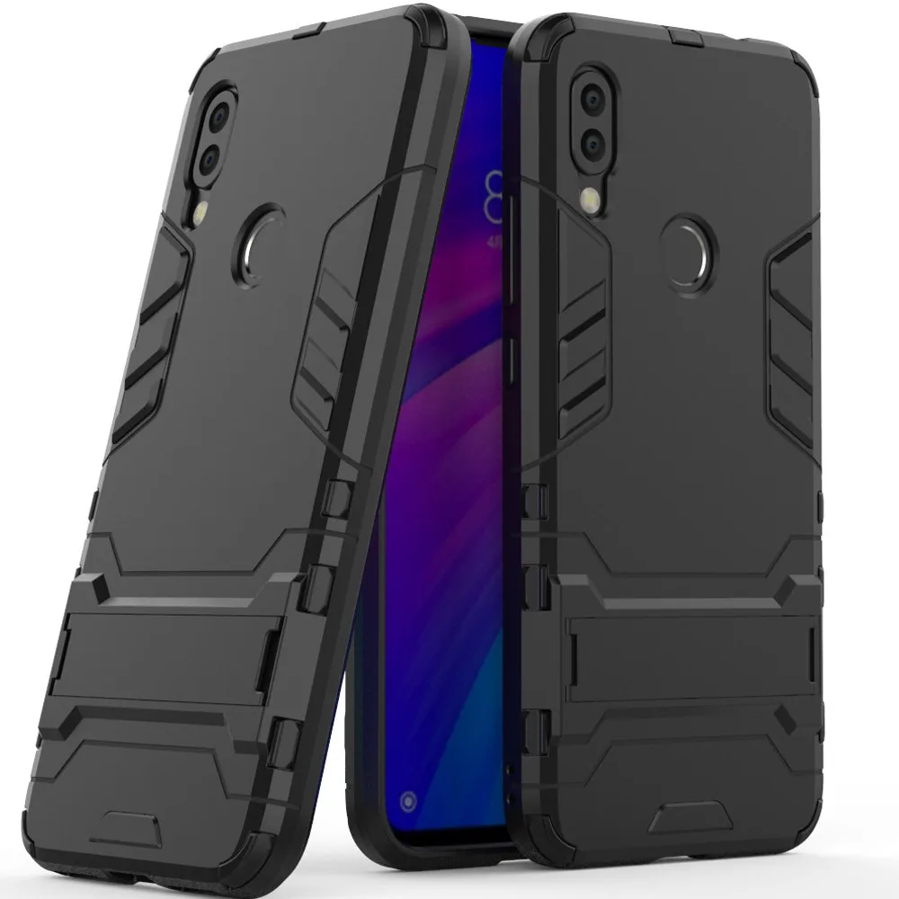 Чехол для Xiaomi Redmi 7 резиновый робот Броня корпус Твердый чехол на заднюю панель