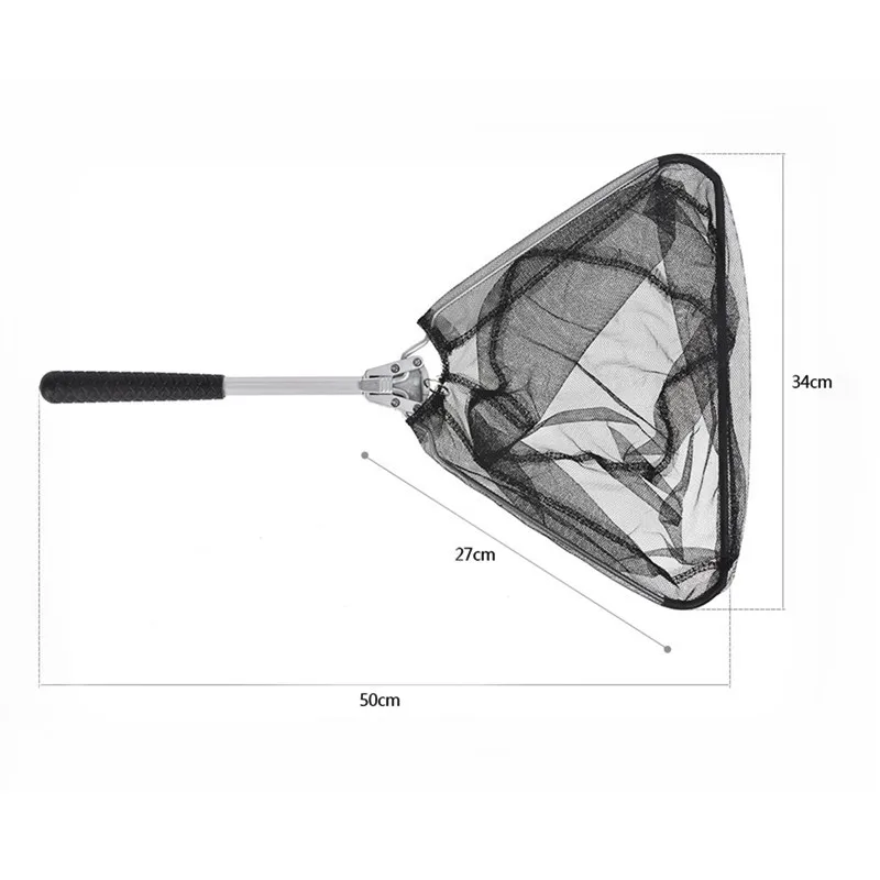 Рыболовная сеть из алюминиевого сплава, рыболовные сети, треугольная посадочная сеть, Выдвижная складная рыболовная сеть
