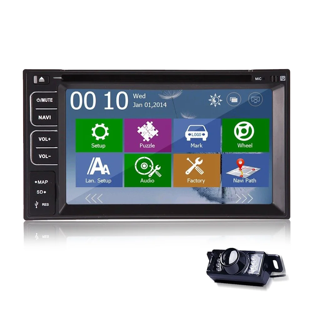 Perfect Steering Wheel Car DVD Player Bluetooth FM AM Touchscreen Receiver Autoradio Video Radio Map GPS Stereo RDS Navigator 13
