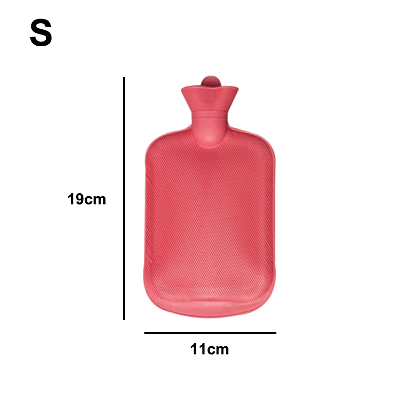 Бутылка для горячей воды, толстая резина высокой плотности, сумка для рук, согревающая бутылки для воды, зимняя бутылка для грелки, случайный цвет - Цвет: 1
