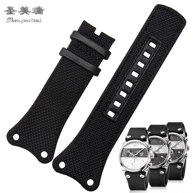

30MM black canvas strap for EAGER fashion three eyes multi-functional sports business men's watch CK K4B381B3