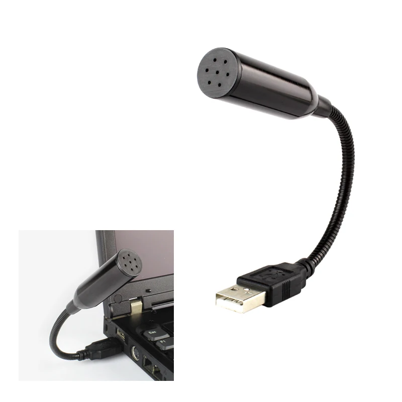 New Arrival Mini Flexible Adjustable USB Stereo Recording Microphone
