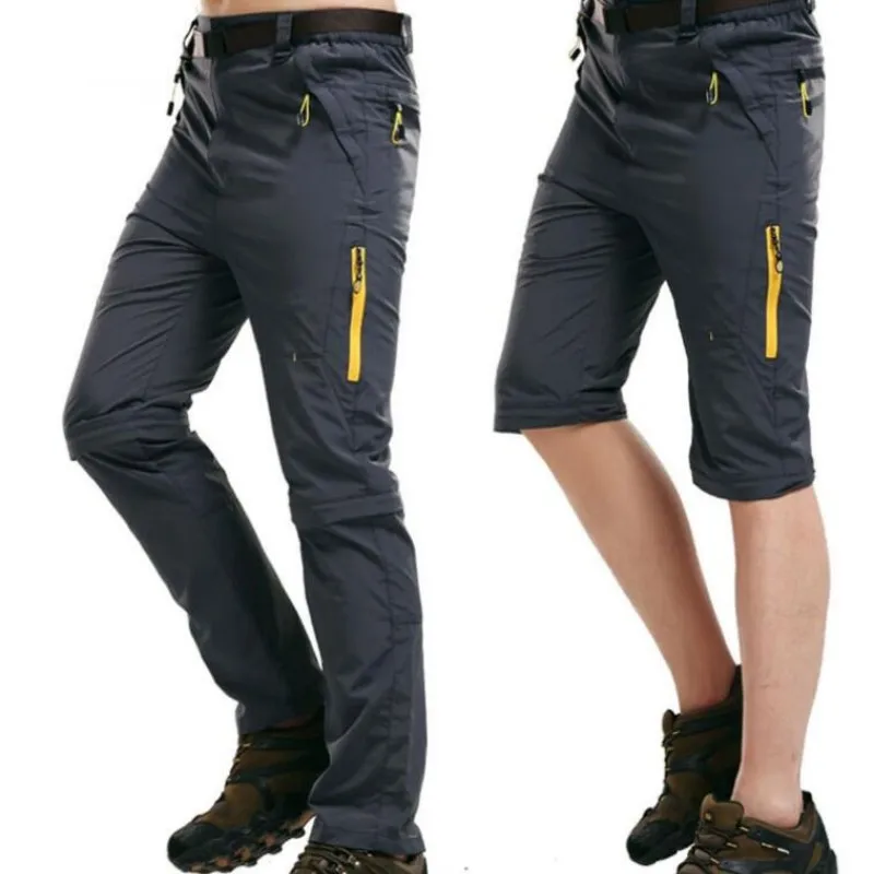 Men Outdoor Fishing Pants Removeable Climbing Sportswear Breathable