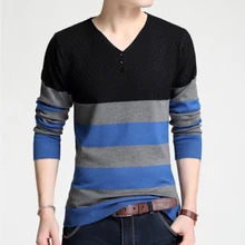 HaiFux Мужской пуловер мужской брендовый Повседневный тонкий свитер мужской строчкой Модный высококачественный хеджирующий мужской свитер с v-образным вырезом