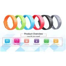 2016 New Smart Wristband W5 Smart Bracelet Pedometer Sleep Tracker Thermometer Smart band Fitness Tracker Smart watch