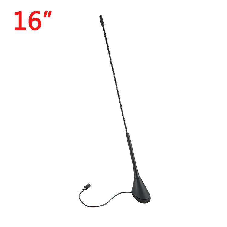 1 Set Universal 16 inch Car Anti Noise Whip Roof Mast AM/FM Aerial Antenna+ Base For BMW VW Jetta Bora Golf Polo MK4 Passat Audi