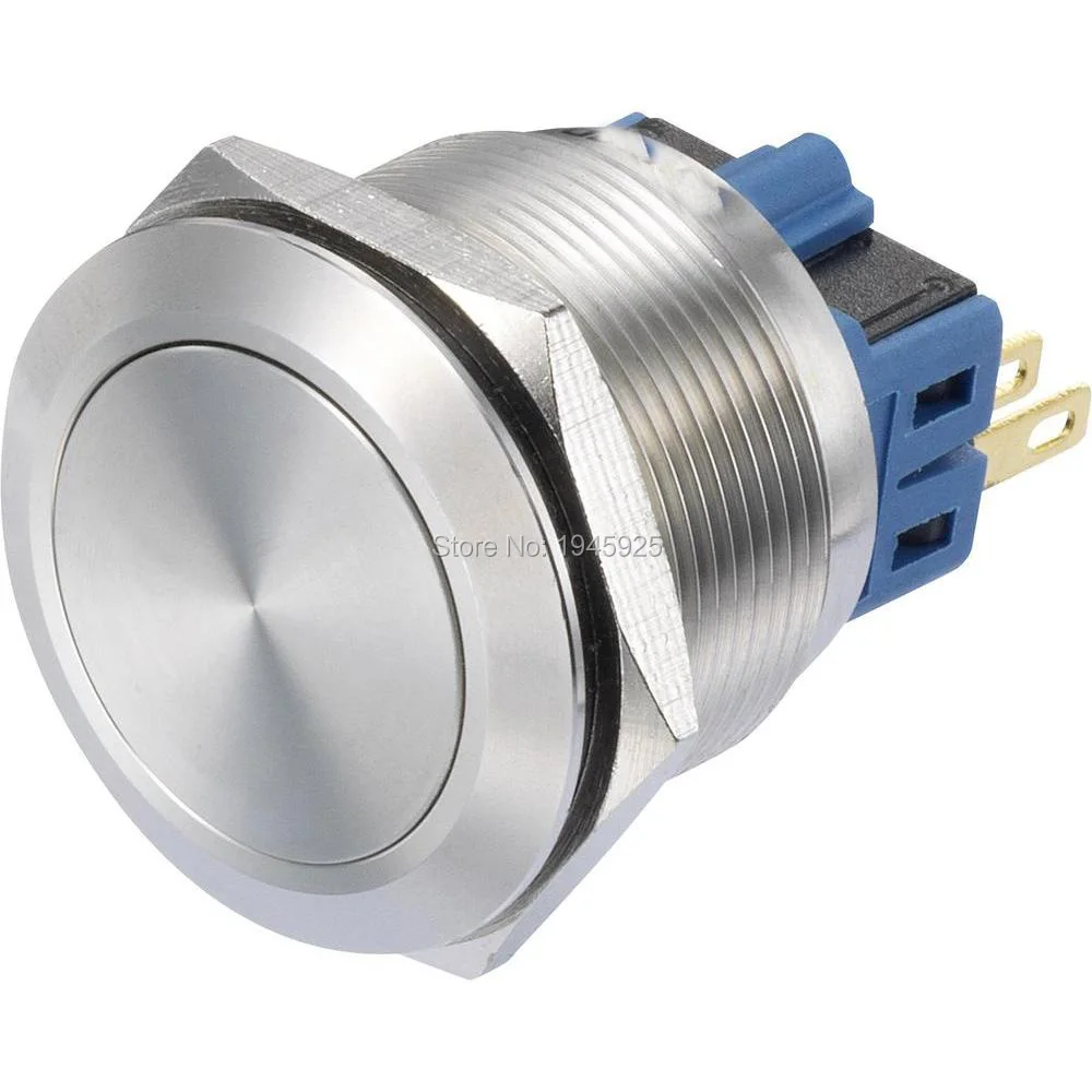 22mm Momentary Latching 1NO1NC Push Button Switch DPST Metal Industrial