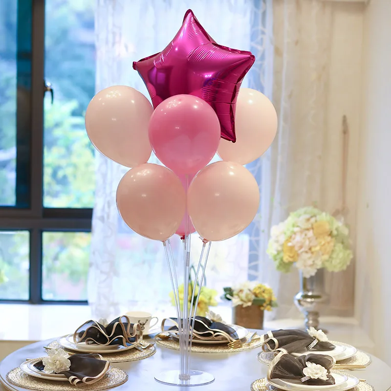  Macaron Balloons Metallic Balloon with Table Balloon Stand Wedding Decoration Birthday Party Suppli