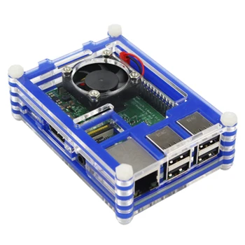 

For Raspberry Pi 2 Pi 3 and Model B+Transparent Clear Case Box with Cooling Fan, Raspberry Pi 3 B