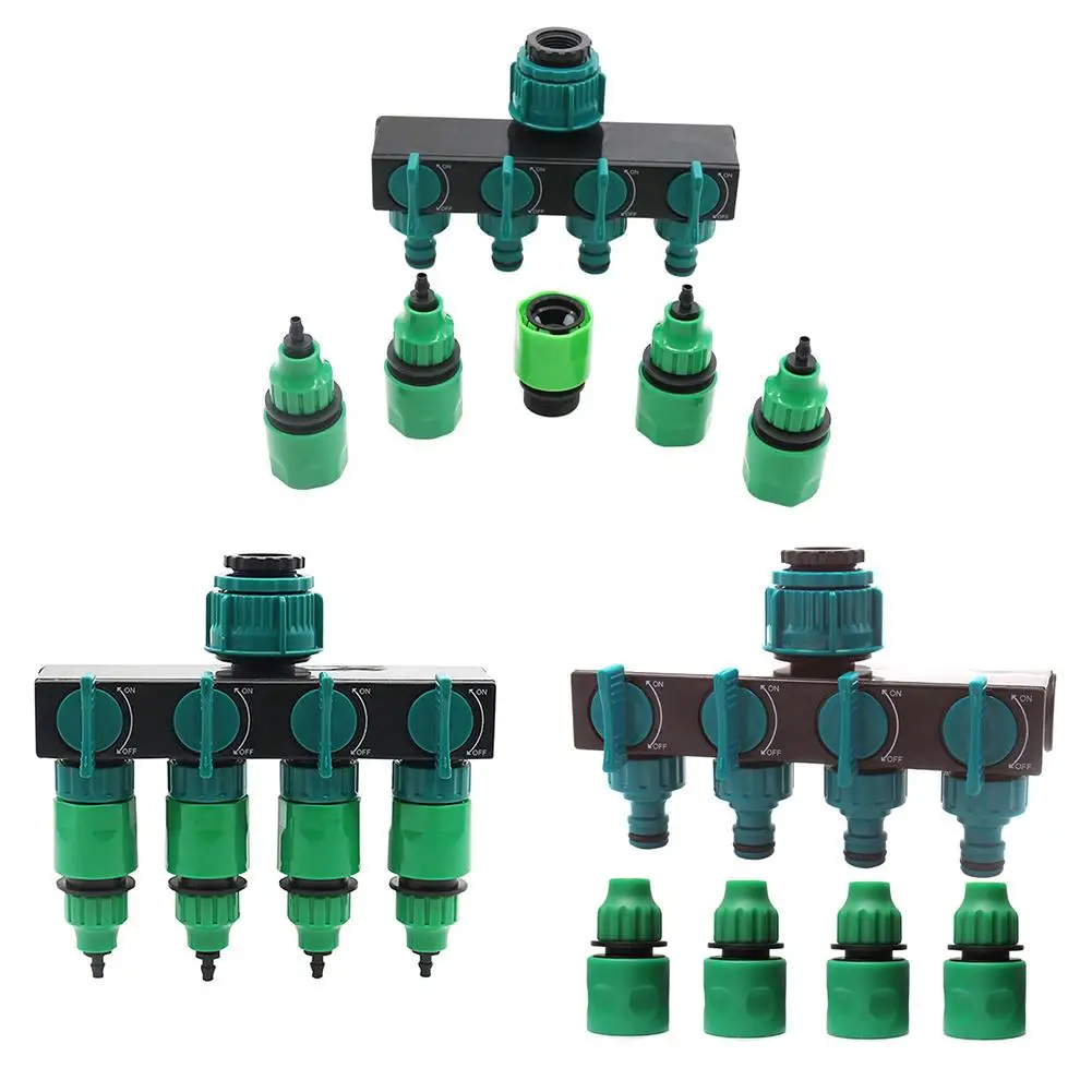 

1Pcs Four-Way Water Separator Garden Tools Water Pipe Faucet Joint Faucet Manifold Fitting For Drip Irrigation Water Controller