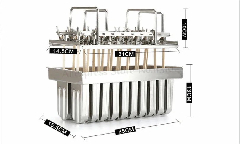 Нержавеющая сталь льда поп формы ледяное мороженое на палочке палочка держатель плесень 20 ячеек/партия 6 вариантов коммерческих DIY Инструменты