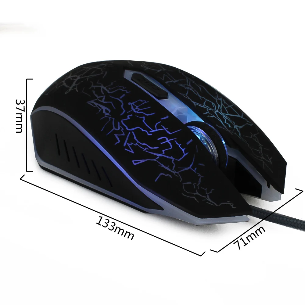 Проводная компьютерная игровая мышь оптическая эргономичная 6D USB 1600 DPI мыши для