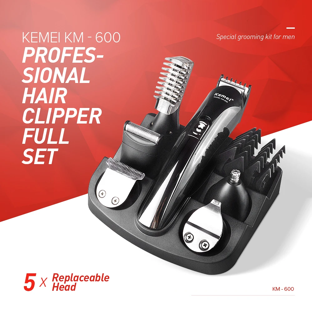 Kemei KM 600 профессиональная машинка для стрижки волос электробритва хлеба носа