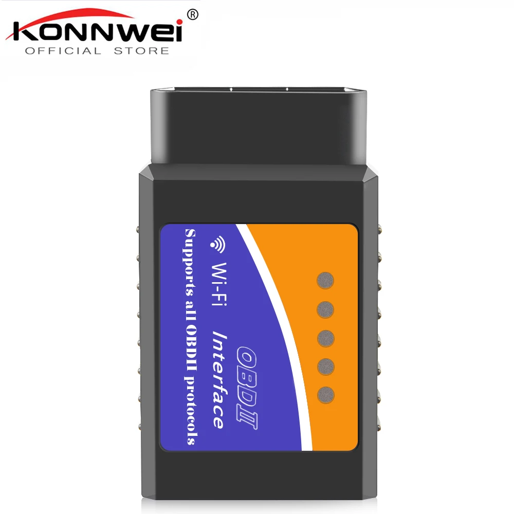 

Elm327 WIFI ELM 327 V1.5 V 1.5 OBD2 OBDII Adaptor Auto Scanner for Android IOS Code Reader Diagnostic Tool PIC18F25K80 KONNWEI