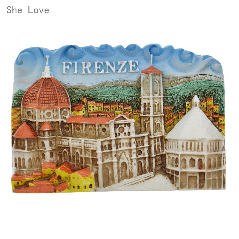 She Love Firenze Смола 3D холодильник магнитный холодильник наклейка туристический подарок сувенирное украшение