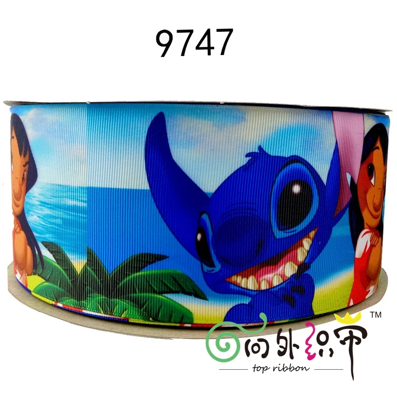 

Free shipping 50 yard cartoon printed grosgrain ribbon 9747