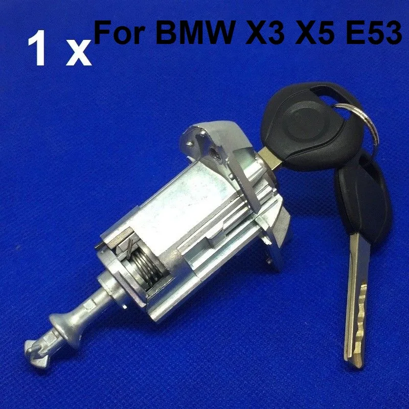 For BMW X3 X5 E53 Front Left Door Lock Cylinder Keys 51217035421 OE