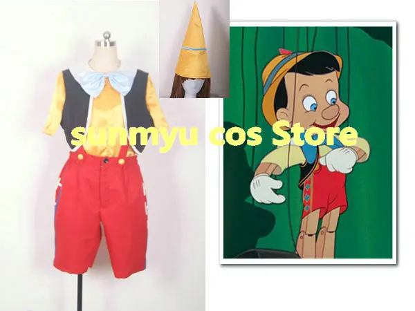 

Free Shipping!The Adventures of Pinocchio Cosplay Costume,Size customizable Halloween Wholesale