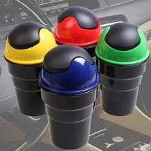 Многофункциональное автомобильное мусорное ведро, 3л Мини мусорное ведро, пластиковое хранение мусора, прессованное автомобильное ведро 170*98*68 мм