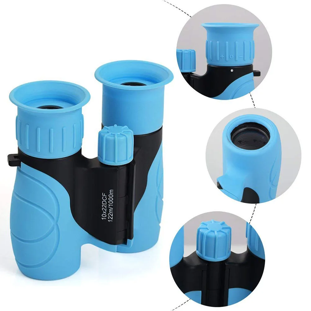 مجهر الصيد آمنة عالية الوضوح الاطفال الطيور مشاهدة 10X22 المشي قابل للتعديل الديوبتر المدمجة مع الحبل المضادة للسقوط