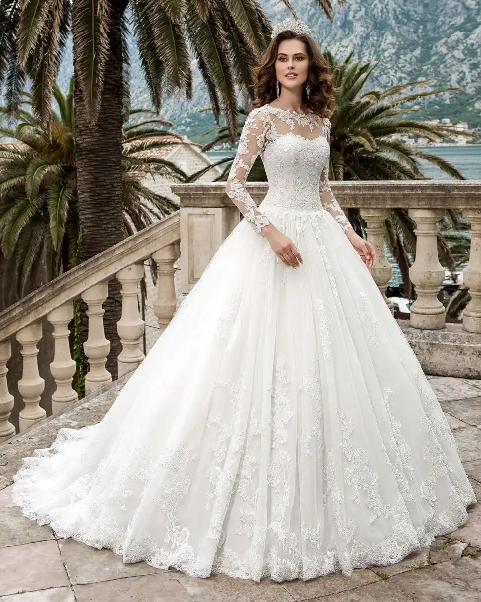 rustic ball gown wedding dress
