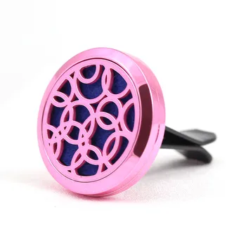 

30mm Stainless Steel circle design car essential oil aroma aromatherapy diffuser vent clip
