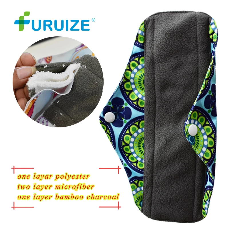 Buy 1M size Bamboo Charcoal Pads Menstrual Cloth Pads