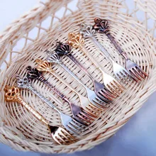 Шт. 5 шт. чайная вилка набор фруктов Вилка Набор Золотой Серебряный Корона украшение Десертная Вилка для торт-закуска маленький салат вилка столовая посуда набор