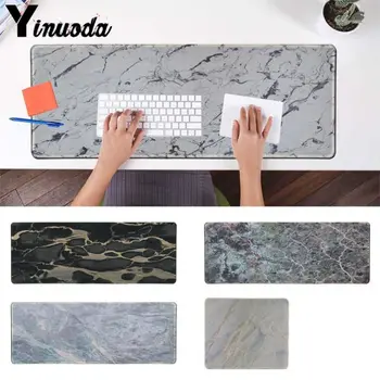 

Yinuoda Top Quality Golden and White Marble laptop Gaming mouse pad Edge Locking Speed Version Game Keyboard Pad for Gamer