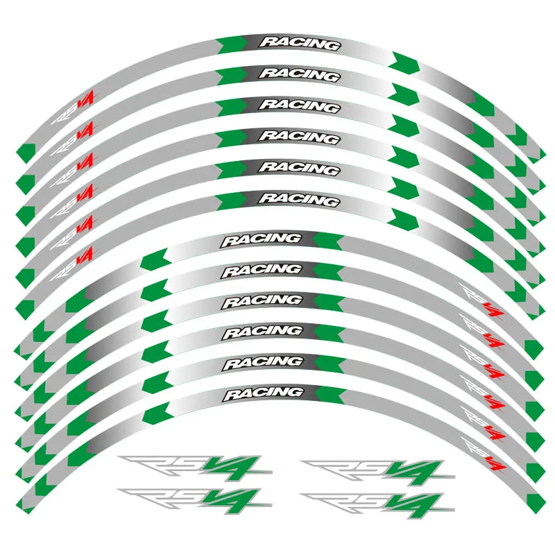 Adesivo de Roda de Motocicleta Reflexivas para Avilia Listras rf Rfw Misano Rsv4 r - rr 5 Decalques e adesivos