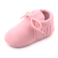 9 Color New Suede PU Leather Baby Shoes Baby Girls Boys Tassel Shoes For Newborn Baby Lace-up Indoor Casual Sneaker For 0-18M 5