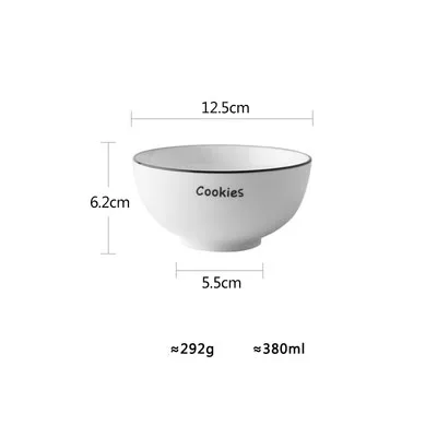 ANTOWALL простой нордический Английский алфавит керамический комплект столовой посуды Бытовая миска для рисового супа ложка плоская тарелка для рыбы - Цвет: 5inch rice bowl