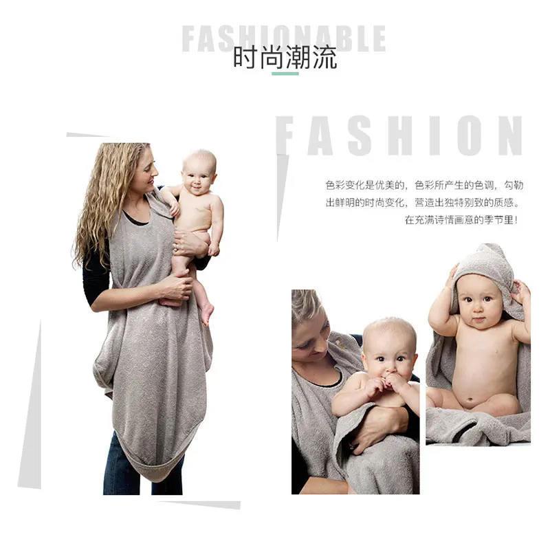 Baby Towel Bath Towel 90CM*90CM Combed Cotton Baby Bath Towel Hooded Apron Absorbent Kids Hooded Wipes Bath